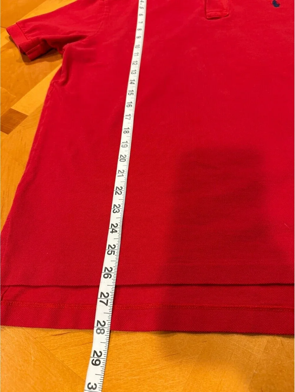 Polo Ralph Lauren Polo Shirt Mens Large Red Cotton Pique Short Sleeve Pony Logo